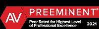 Av preeminent peer rated for highest level of professional excellence 2021