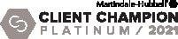 Martindale-Hubbell Client Champion Platinum / 2021
